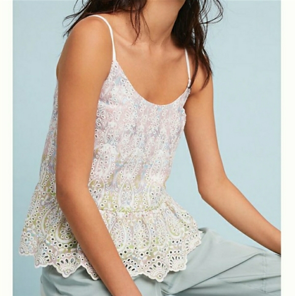 Anthropologie Tops - Anthropologie Feather Bone colorful tank top